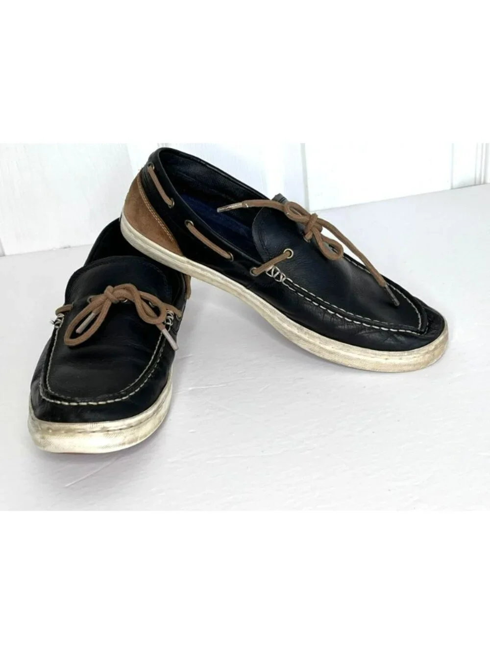 Cole Haan Grand. OS Mens Boat Shoes sz 11.5M Leather Navy C1044 Nautical Preppy